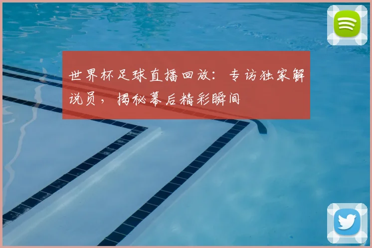 世界杯足球直播回放：专访独家解说员，揭秘幕后精彩瞬间